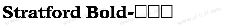 Stratford Bold字体转换